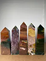 Natural Large Marine Jasper Crystal Tower Natural Crystal Wand 1pcs 2