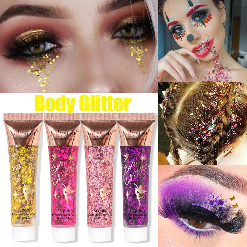 Glitter glänzende Körper bemalung Lidschatten Auge Glitter Gel 