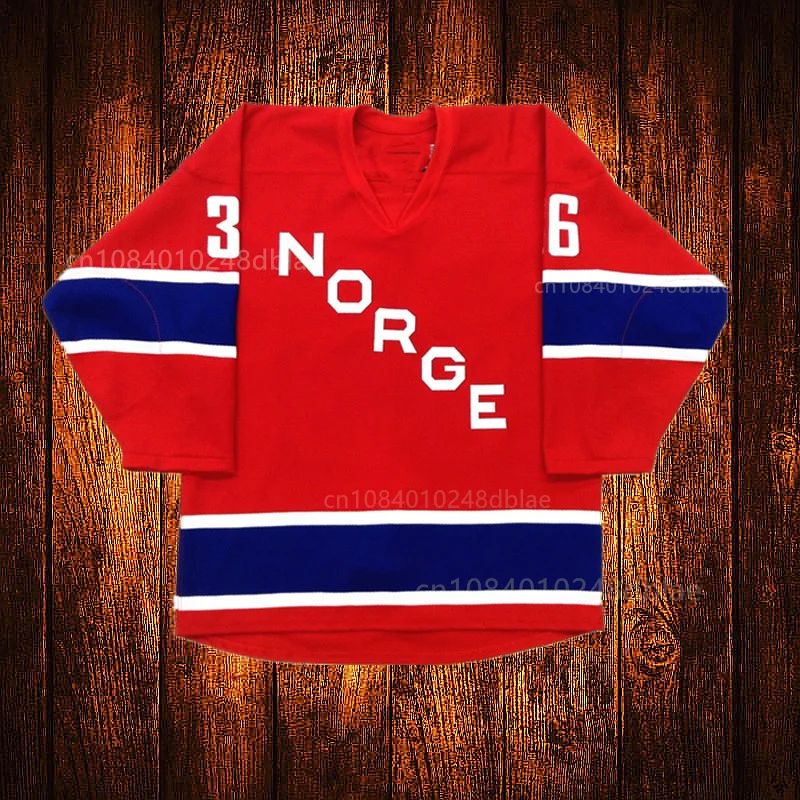 Vintage TEAM NORWAY MATS ZUCCARELLO Embroidery Stitched Hockey Jersey Youth Kids Adult Any Size And name
