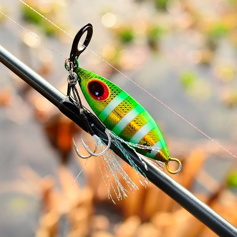 1PCS Metal Slow Jig Spoon Lure 10g-20g-30g-40g-60g Artificial Bait Hard Bass Pike Shore Slow Casting Jigging Fishing Lure 6