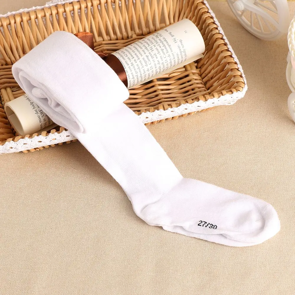 Kids Pantyhose Winter Warm Knitted Tights Baby Girls Cotton Solid Color Soft Clothing for 0-6 Years