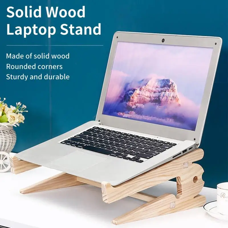 Wooden Laptop Stand Holder