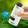 Kid Science Experiment Pocket Microscope Toy Kit 60-120x Educational Mini Handheld Microscope with Light Children Toys Gift 1