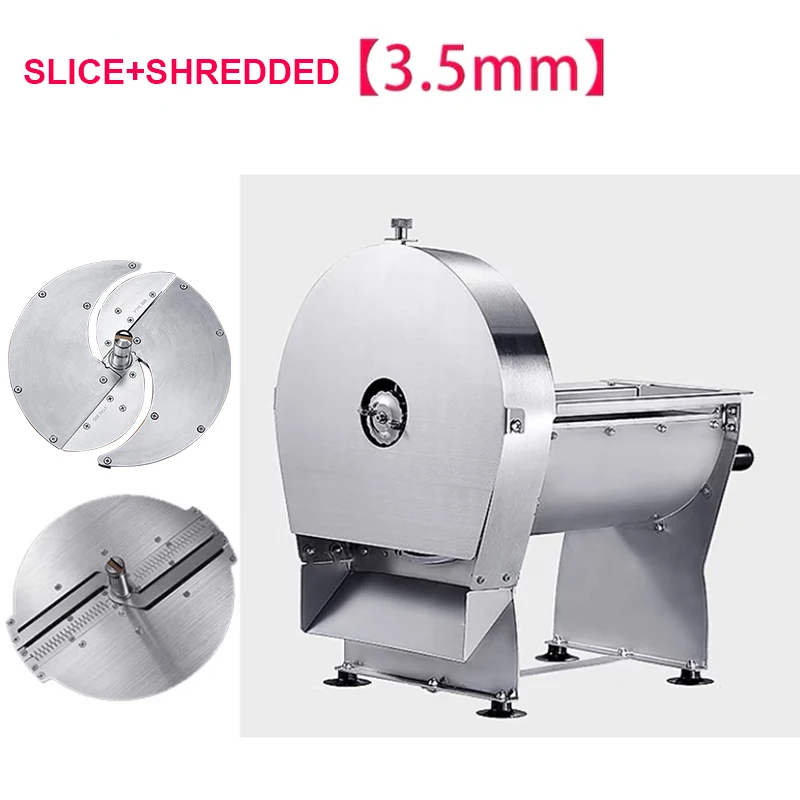 WICHEMI Commercial Vegetable Fruit Slicer Electric Manual Onion Cabbage  Slicing Machine 0.2-10mm Thickness Adjustable Stainless Steel Food Shredder