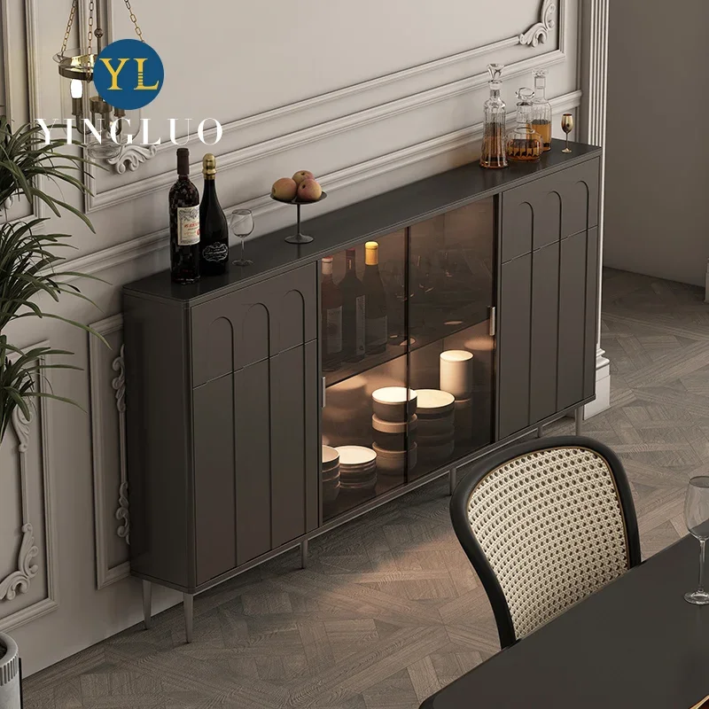 

Wyj Modern Minimalist Living Room Locker Wall Tea Cabinet Narrow 30cm