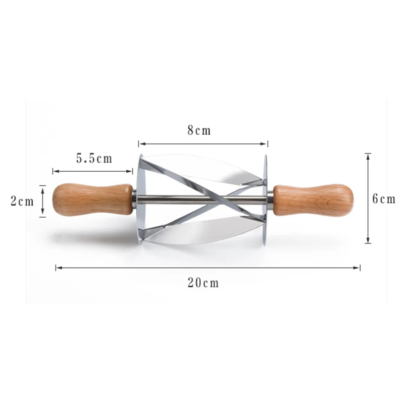 Stainless Steel Rolling Pin Dough Cutter Pastry Baking Croissant Bread Knife Kitchen Christmas Party Decorating Tools baking tool dough cutter baking accessories bread cutter