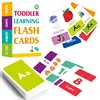 58pcs/set ABC Alphabet Letter Number Shape Color Early Education Baby Learning Cards Flashcards Games Puzzles For Kids Gifts 1