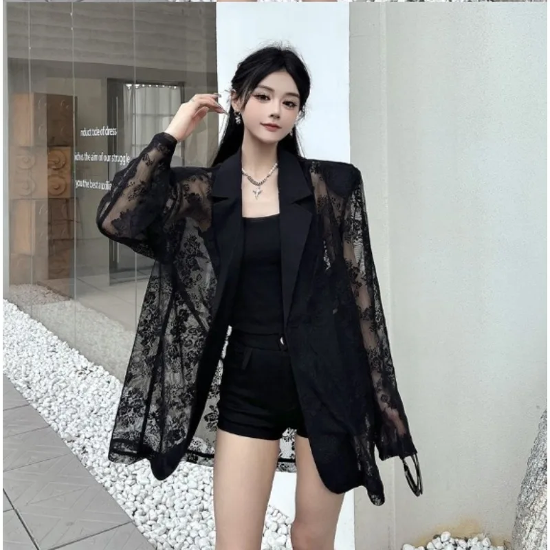 Suits Ladies Designer Summer Jackets Women's Blazer Suit Elegant Long  Sleeve Jackets Business Casual