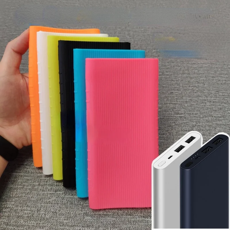 Powerbank Case Silicone Protector Case Cover for Xiaomi Power Bank 3 10000 MAh Dual USB Port Skin Shell Sleeve Protector Cover