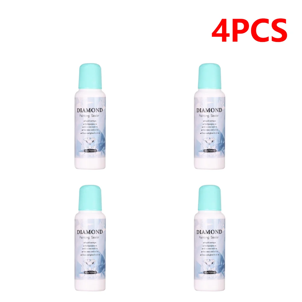 4Pcs 100ml Diamond Painting Sealer Conserver Permanent Hold Shine