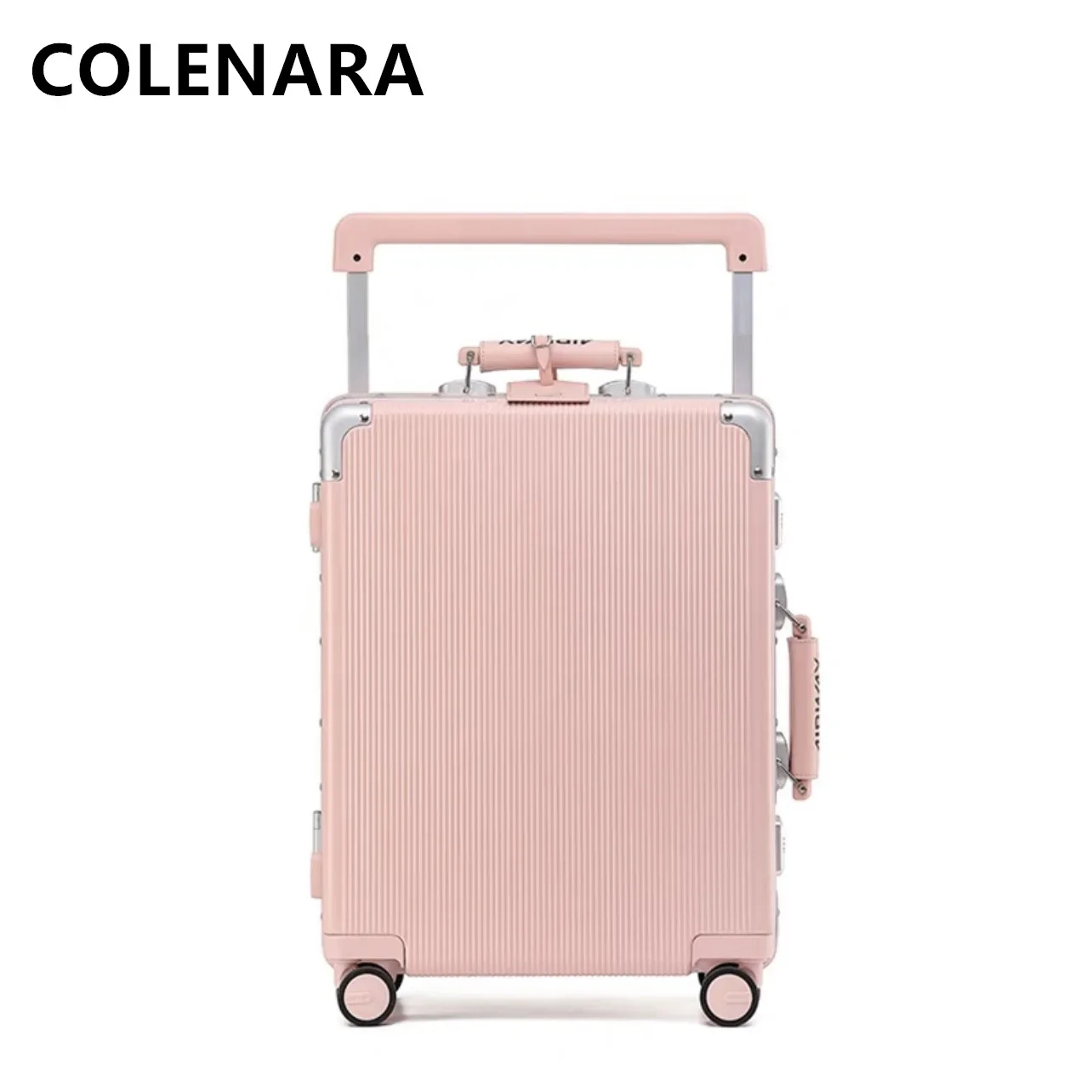 

COLENARA Cabin Suitcase 20" ABS+PC Boarding Case 24"26"28" Large Capacity Aluminum Frame Trolley Case Carry-on Travel Luggage