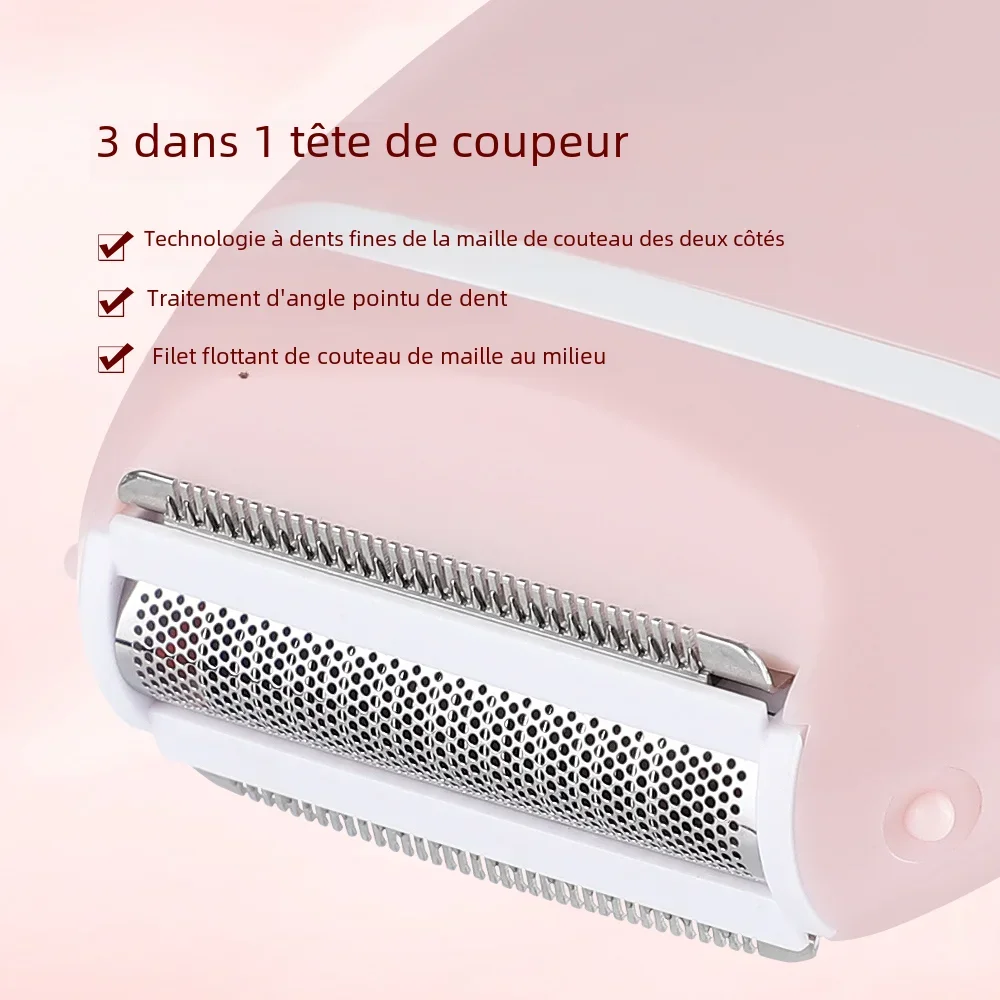 Elektrischer 3-in-1-Haarrasierer für Damen, Mini-Waschbürste, Spezialhaarentfernungsgerät für den ganzen Körper, Beine, Achseln und Intimbereich_voghion.com