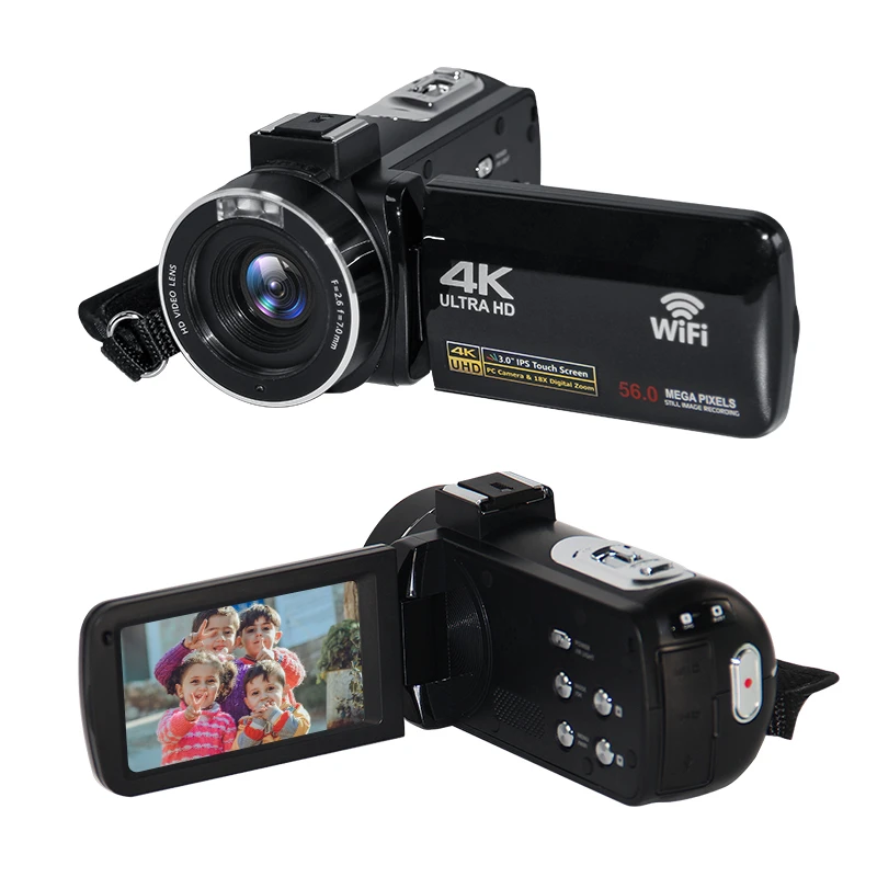 4k Digital Camera, 56mp Photo, 4k Video Recording, Handheld Video Camera, 18x Digital Zoom