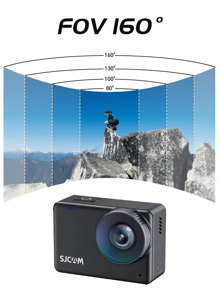 SJCAM SJ10X Waterproof Action Camera Anti-Shake 4K Touch Screen Underwater Mode Multifunctional Outdoor Sport Video Cam 4