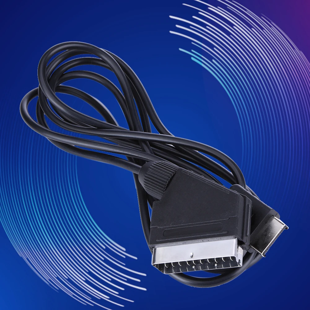 1.8m RGB SCART 케이블 TV AV 연결 게임 코드 와이어 게임 콘솔 케이블 (PS1, PS2, PS3 라인 콘솔용)