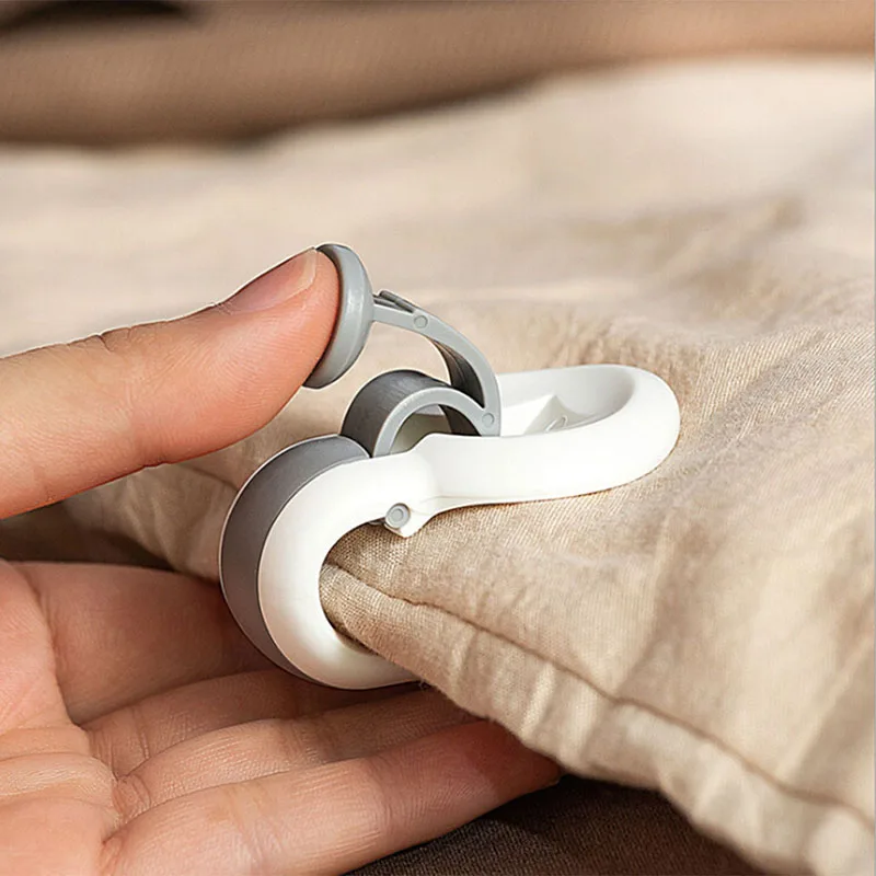 

6 Pcs/set Non-slip Duvet Quilt Clips Plastic Blankets Fastener Clip Non-slip Bed Cover Duvet Sheet Fixer Supplies