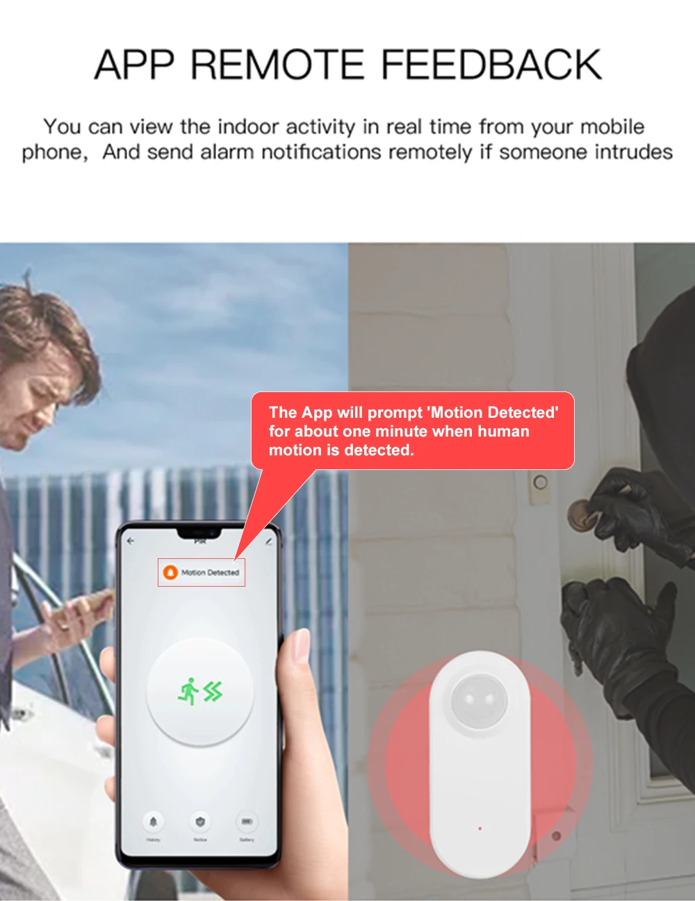 Tuya Smart Zigbee PIR Motion Sensor home Security Burglar Alarm Detector PIR Sensor Smart Life support Alexa Google Assistant motion sensor pir motion sensor