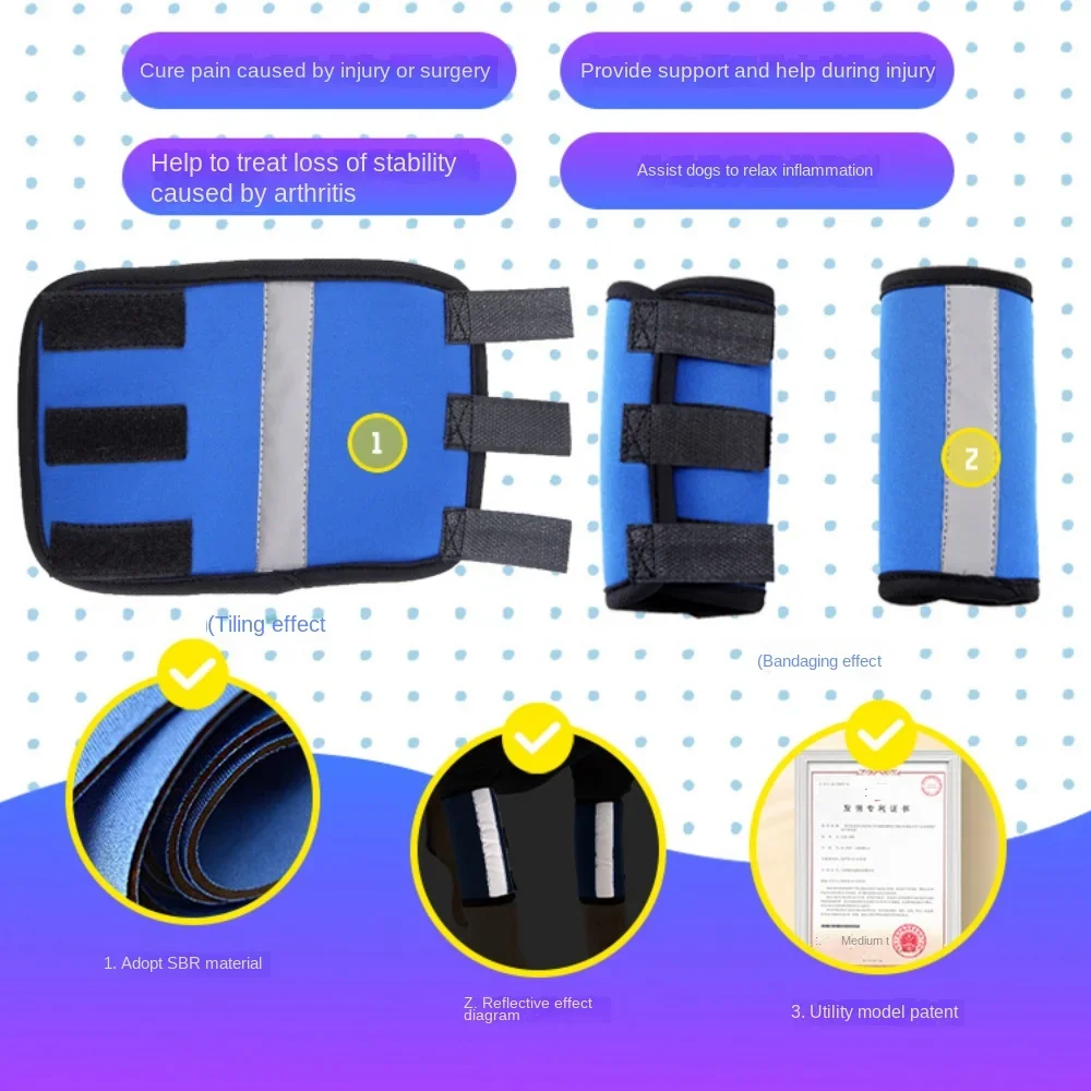 Dog Training Supplies Dog Bandage Protector Pet Brace Hurt Injury Recovery Body Elbows Protection Blind Sick Care Operation Wrap Heals Dog Training