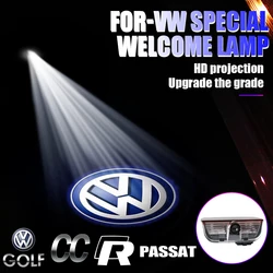 Lumière de bienvenue pour porte de voiture, 2 pièces, pour VW Touareg Teramont PHIDEON Passat variante (B8) CC Lamando Scirocco Eos Magotan Golf Sagitar Touran Tuguan