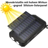 20000mAh Solar Fast Charging Power Bank Portable Battery 2-USB Large Capacity with Mobile Power Supply Flashlight 5