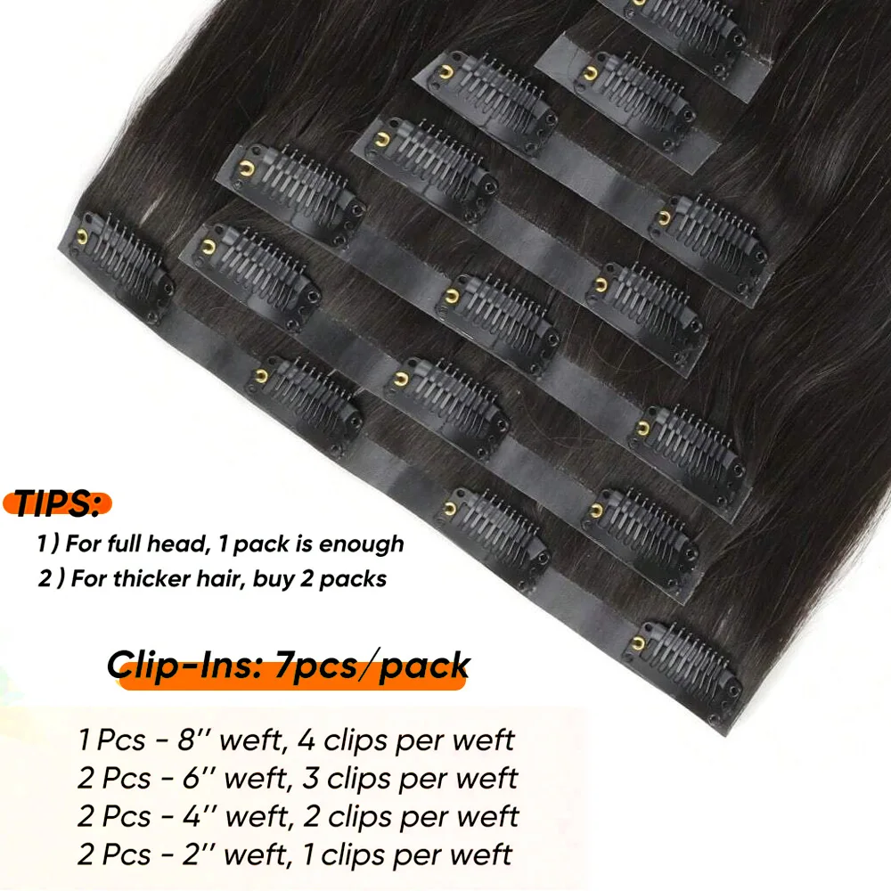Yaki Seamless Clip Ins Seamless Skin Weft Clip In Human Hair Extensions Kinky Curly Body Wave PU Clip In Extensions Full Head 4