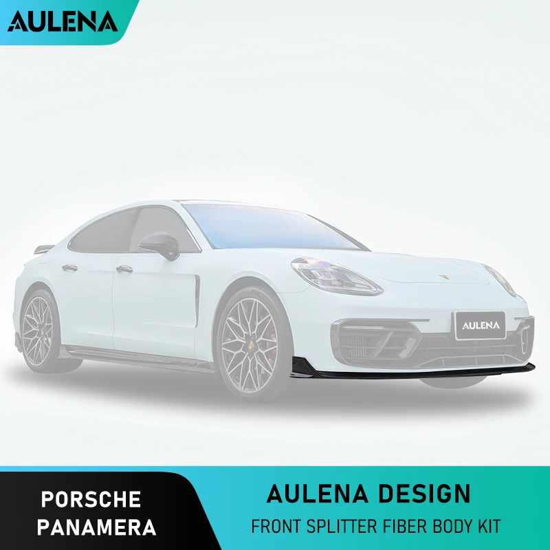 

Aulena Dry Carbon Fiber Body Kit Front Splitter Front Lower Lip Spoiler Front Bumper Lip Dry Carbon For Porsche Panamera