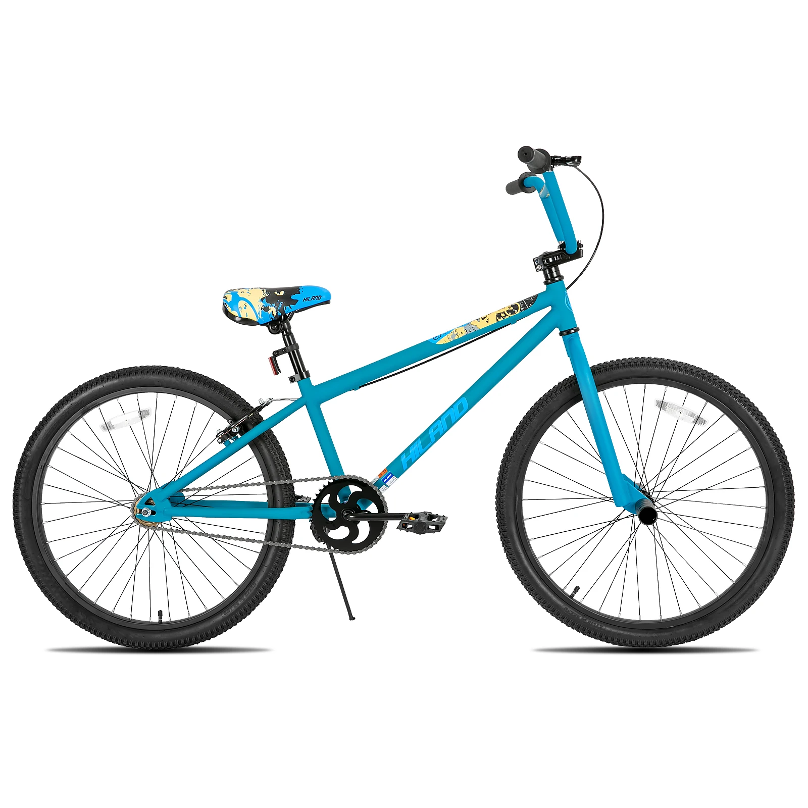 Bicicleta BMX Hiland de 24 y 26 pulgadas para bicicletas adolescentes y bicicletas para adultos, BMX de nivel principiante a conductores avanzados con 2 clavijas, bicicletas para hombres
