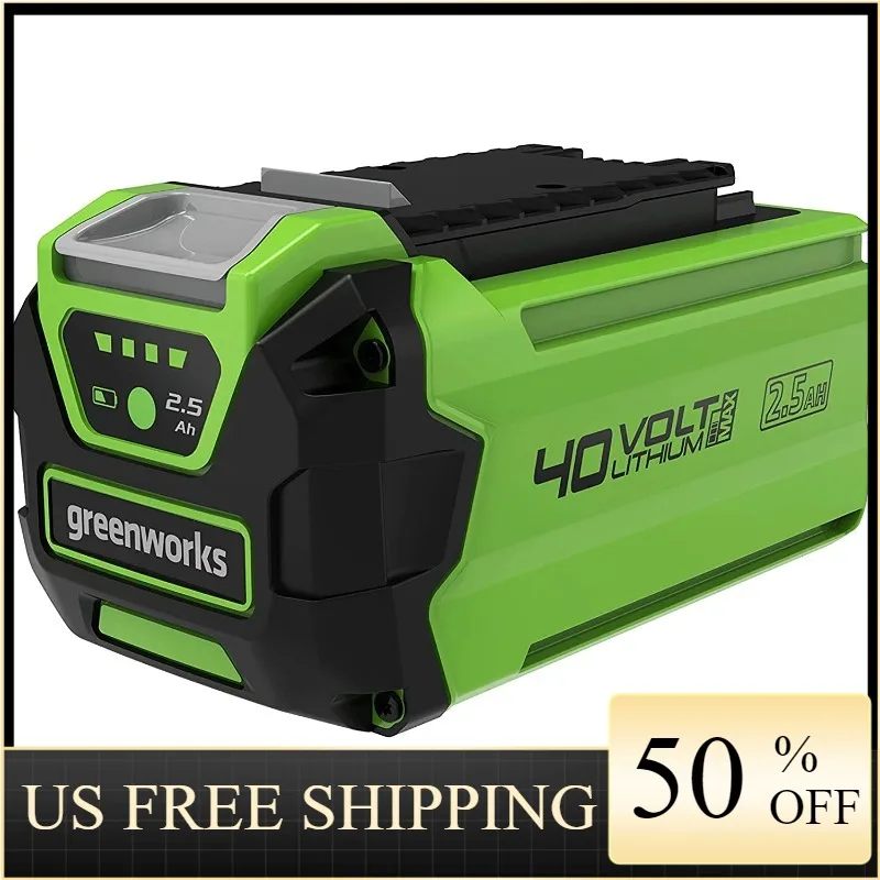 

Greenworks 40v 2.5 Ah Battery, 2938402D