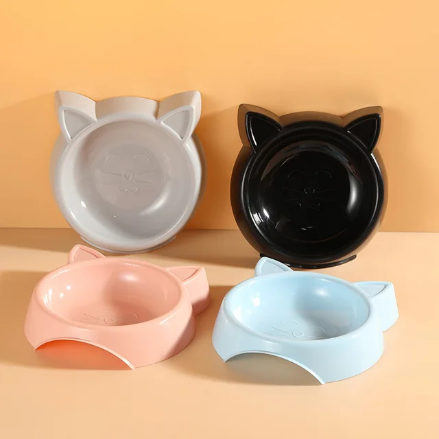 ​​Candy Color Cat-Ear Bowl with Smooth Edge - Chin-Friendly Large Capacity Pet Dish for Cats & Small Dogs, Food & Water Feeder 2