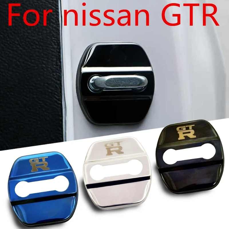 2Pcs Car Door Lock Car Sticker Protector Buckle Cover Cover Per Nissan Gtr Gt-R Nismo R35 Premium Modifica