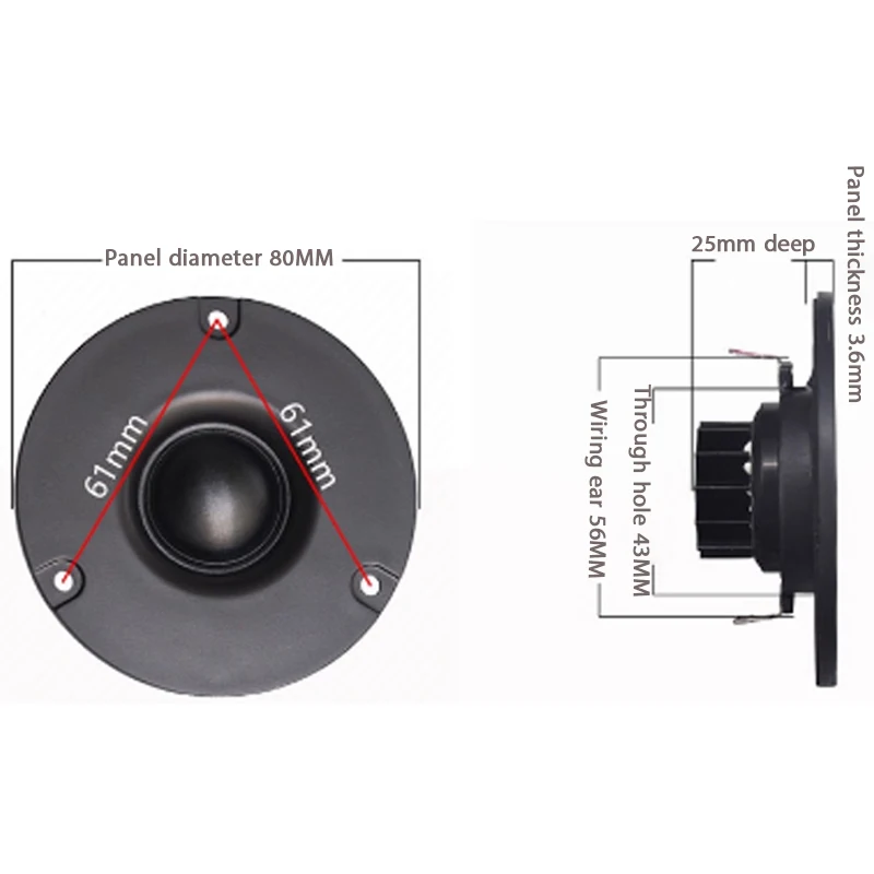 AOSIBAO HIFI Inch Dome Silk Film Tweeters Speaker Ohm