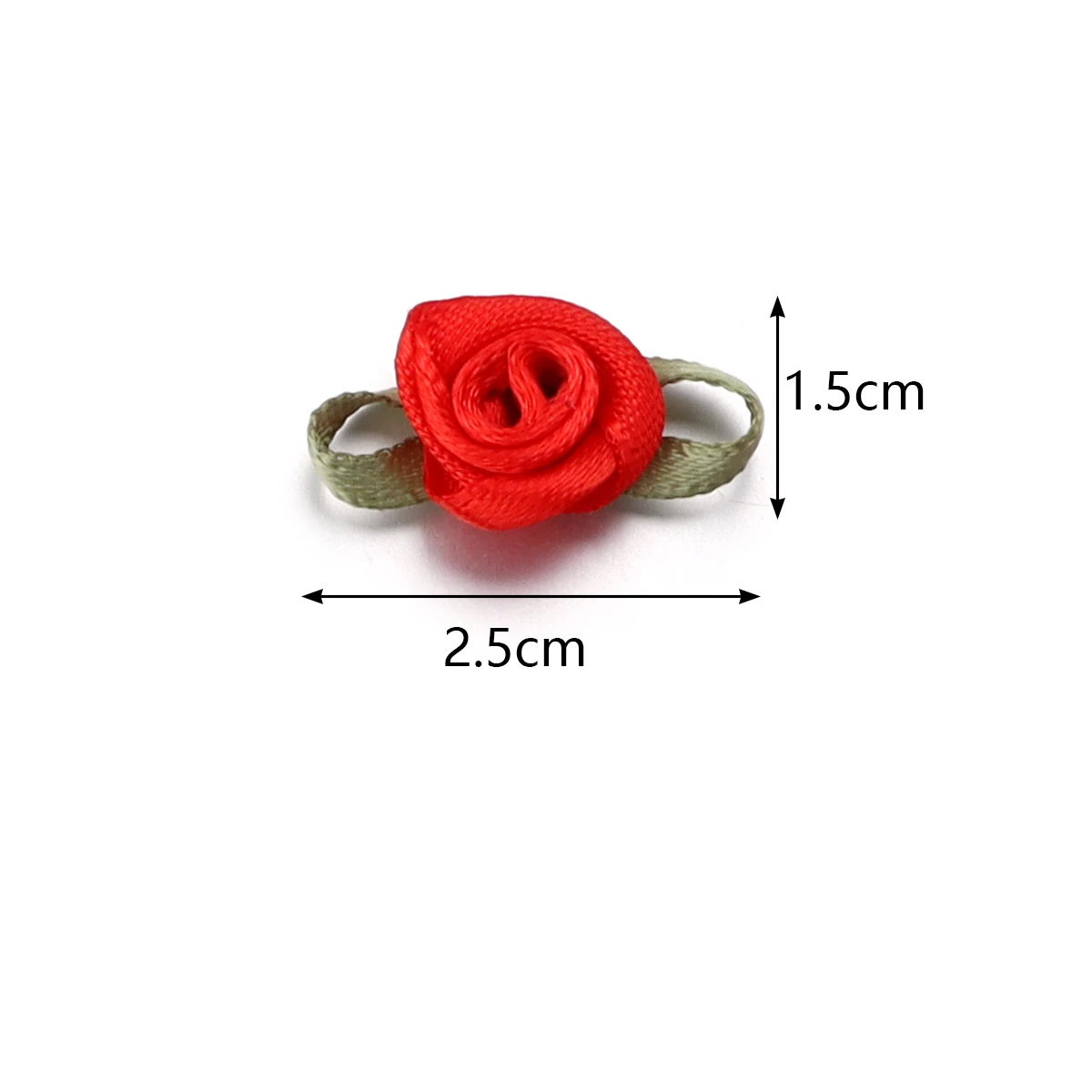 Elegant Mini Satin Ribbon Rose Appliques for Wedding Decor and Crafting