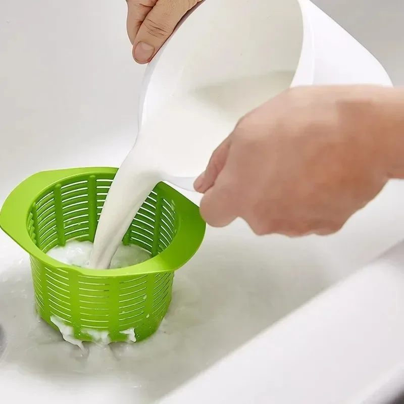 Microwave Oven Silicone Cheese Maker DIY Fresh Cheese Machine Cheese Whey Drain Filter Bucket with Cheese Recipe Kitchen Gadgets