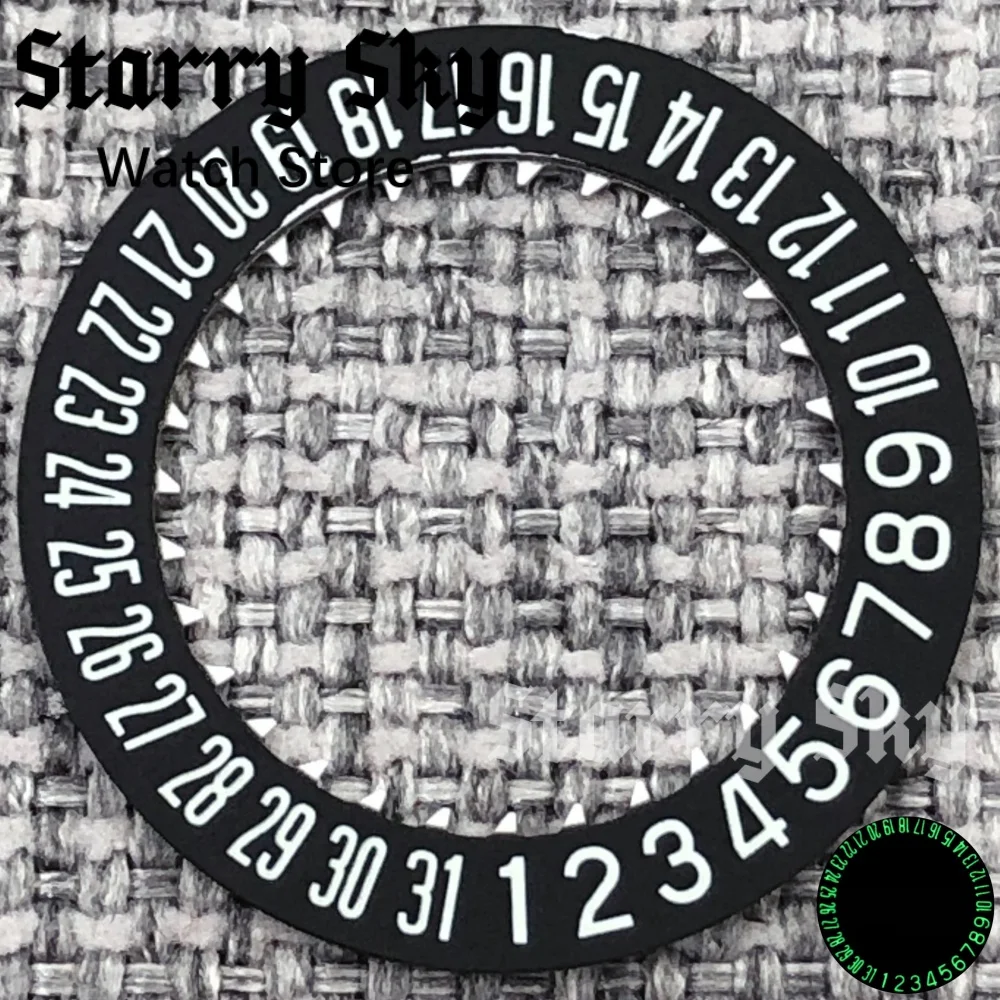 Starry Sky Luminous Date Wheel Watch Calendar Disc in White/Blue/Green/Black
