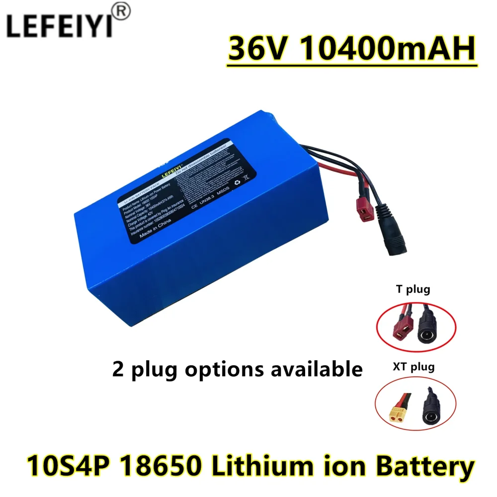 

36V battery 10S4P10.4Ah battery pack 1000W high-power battery 42V 10400mAh electric bicycle BMS
