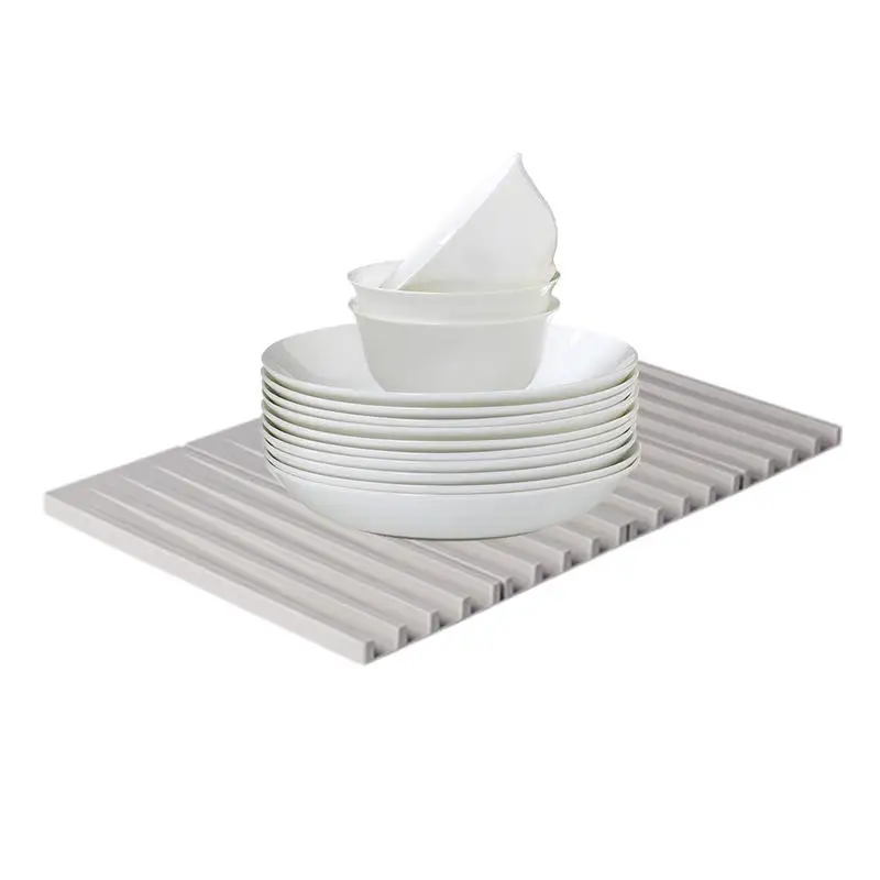 

Dish Drying Mat Foldable Kitchen Counter Drainer Dry Mat Dish Drying Pads Kitchen Counter Pad Dish Drying Rack Mat For Cups Pots
