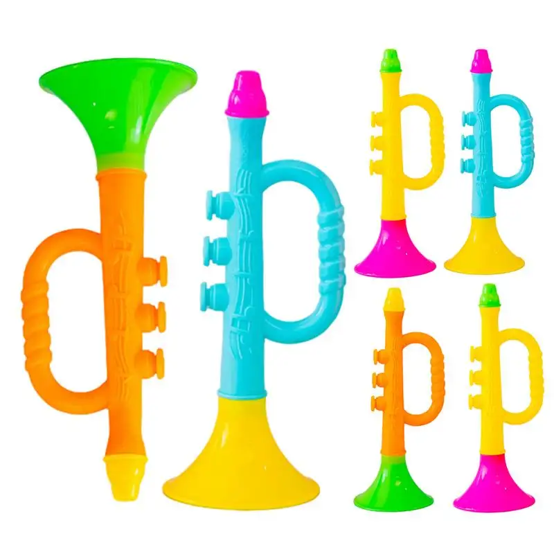 Trumpet For Kids Noise Maker Toys Unique Novelty Bright Color Musical Trumpet Horn Toys Simulation Instruments