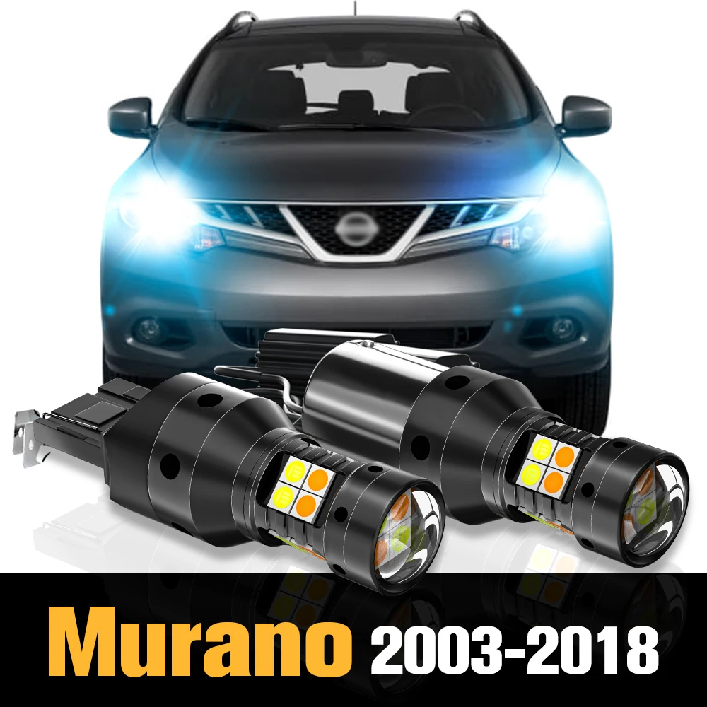 

2pcs Canbus LED Dual Mode Turn Signal+Daytime Running Light DRL Accessories For Nissan Murano 2003-2018 2008 2009 2011 2012 2013