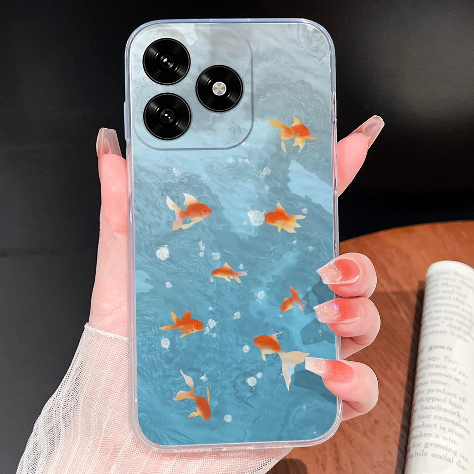 Lovely Animal Cartoon Soft Clear Silicone Phone Case - Lightweight and Durable Cover