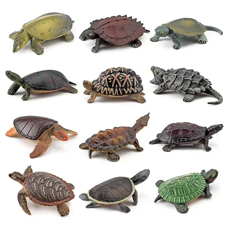 Realistic Turtle Action Figure - Kids Animal Figurines Miniature Toys Gift Ornament