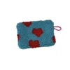Heart Printed Cute Small Lipstick Cosmetic Bag Travel Makeup Organizer Toiletry Storage Bag Pouch Card Holder Purse Bags 5