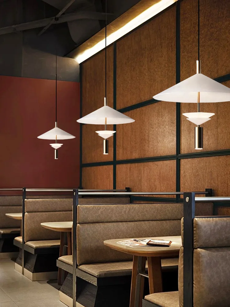 Description Picture 3 of itemFrench Umbrella pendant light dining table red ufo lamp living room resteruant Minimalist led lamp for coffee office shop light
