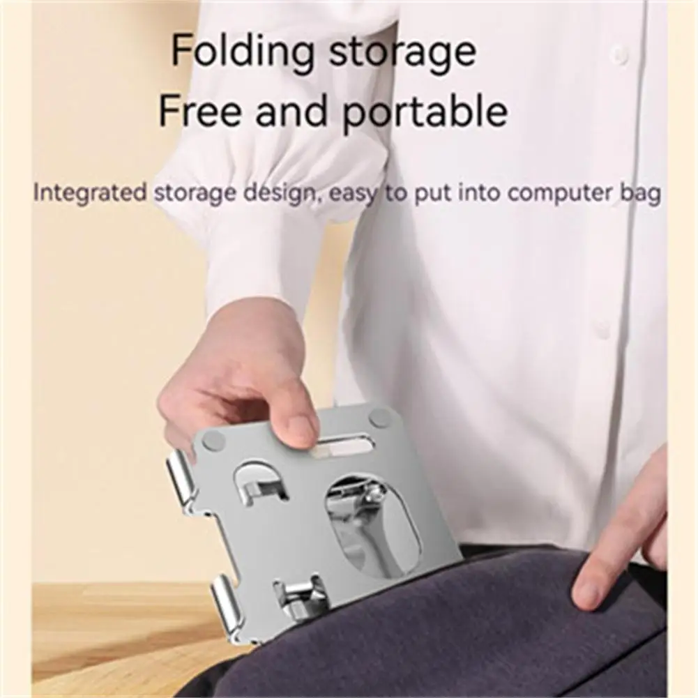 Aluminum Alloy Laptop Stand For MacBook Pro Air Foldable 360&deg; Rotation Anti Slip Tablet Holder Notebook Lifting Cooling Holder