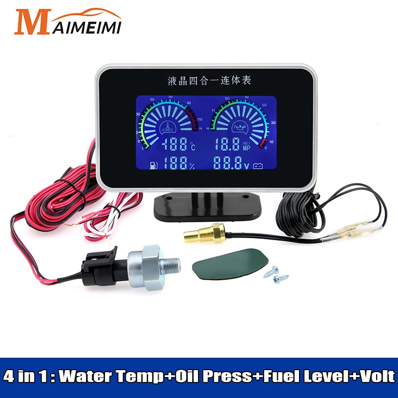 Multi-Functional LCD Car Digital Gauge with Sensor Kit