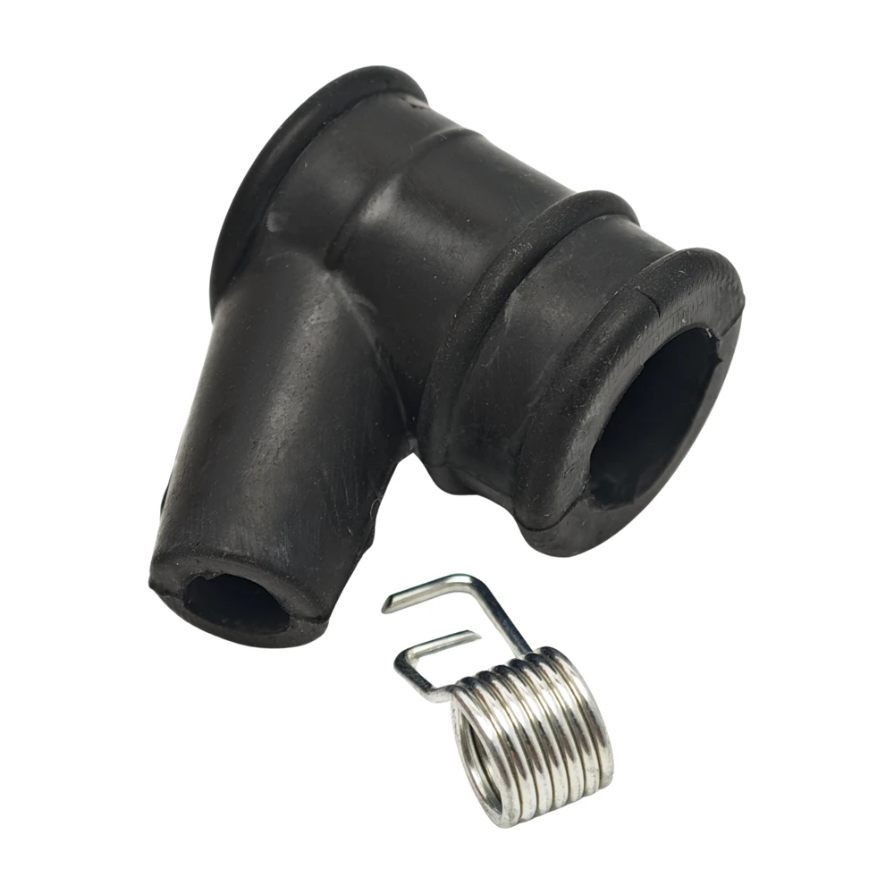 2 pz/lotto tappo di accensione candela + molla di accensione Per motosega Benzina Spare Strumento di Sostituzione Tappo In Gomma Attrezzi Da Giardino Parti - immagine 3