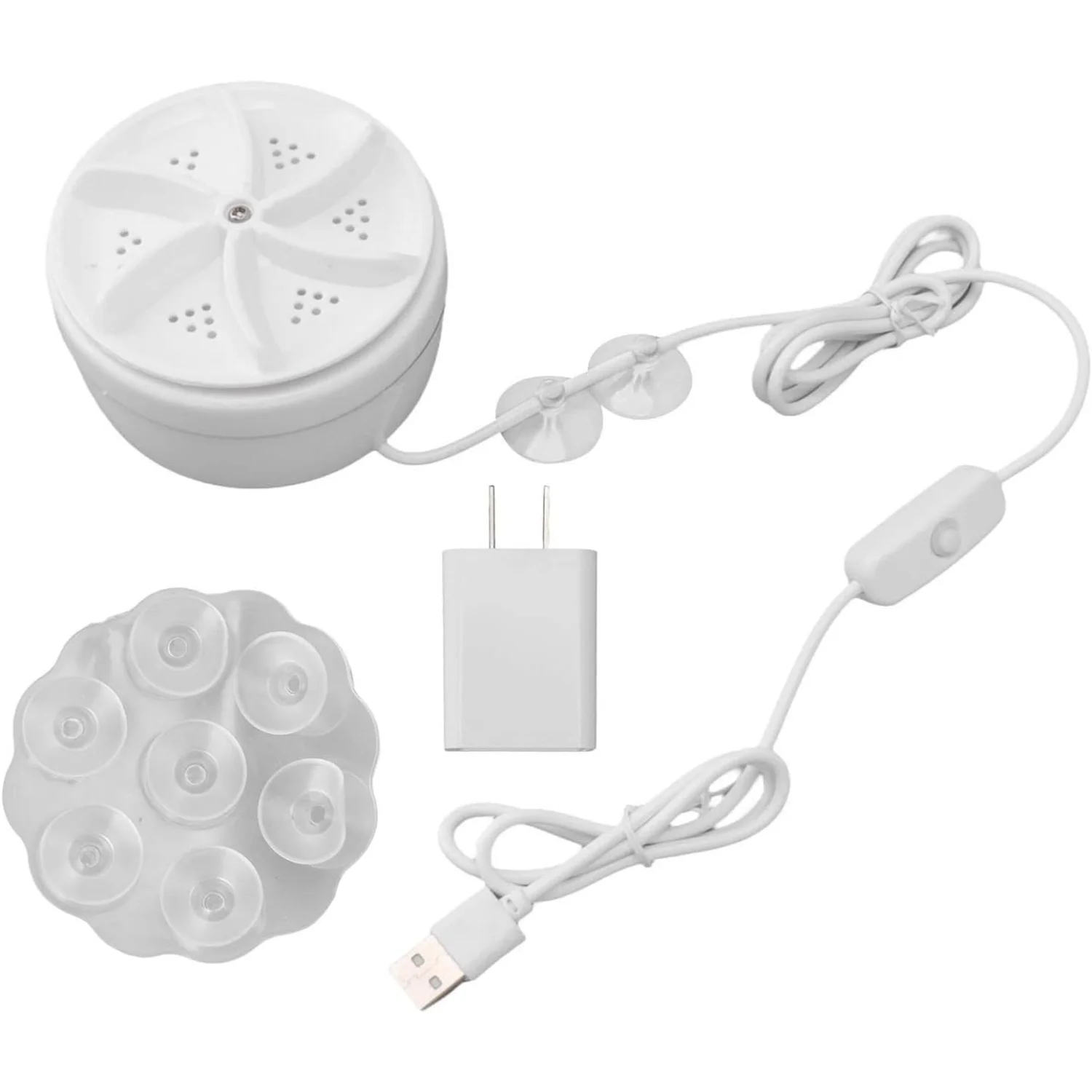Travell Washer, Mini Washing Machine USB Portable Turbine 60W Laundry Tub Travel Washer Plug 100u2011240V for Socks Underwear