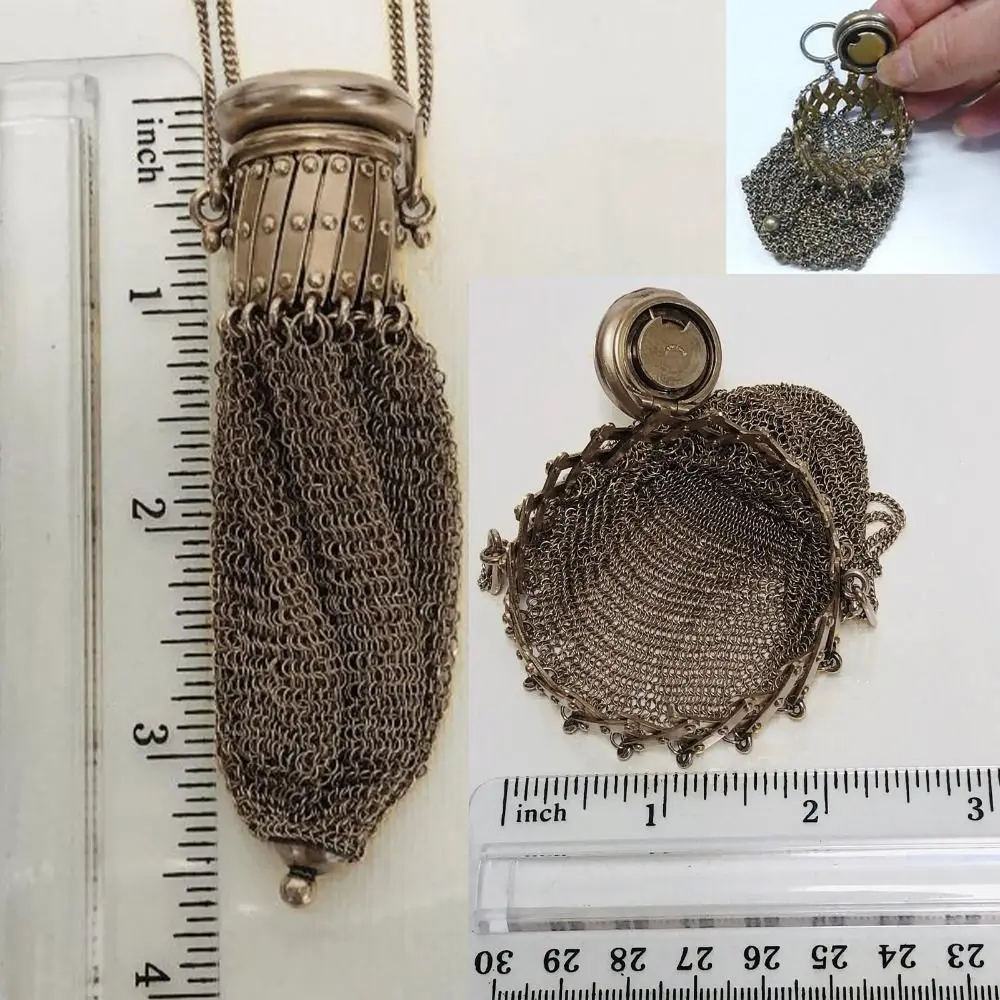 Antique Accessory Victorian 1920's English Coin Purse Twist