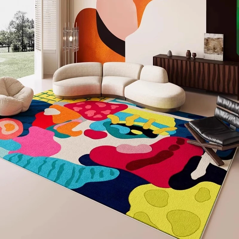 Special-shaped Living Room Carpet Dopamine Art Bedroom Rug Large Area Fashion Home Decoration Coffee Table Sofa Floor Mats Tapis