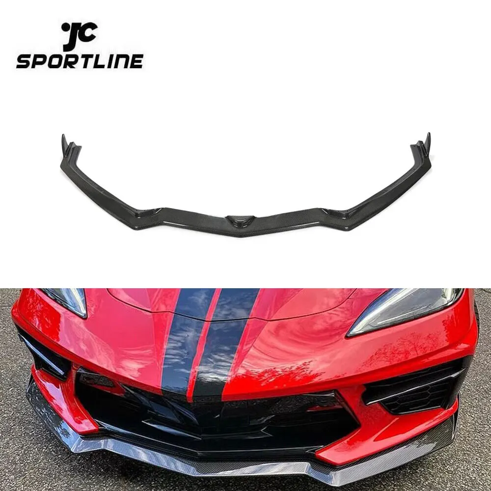 

JC Style C8 Carbon Fiber Front Bumper Lip for Chevy Corvette C8 20-22