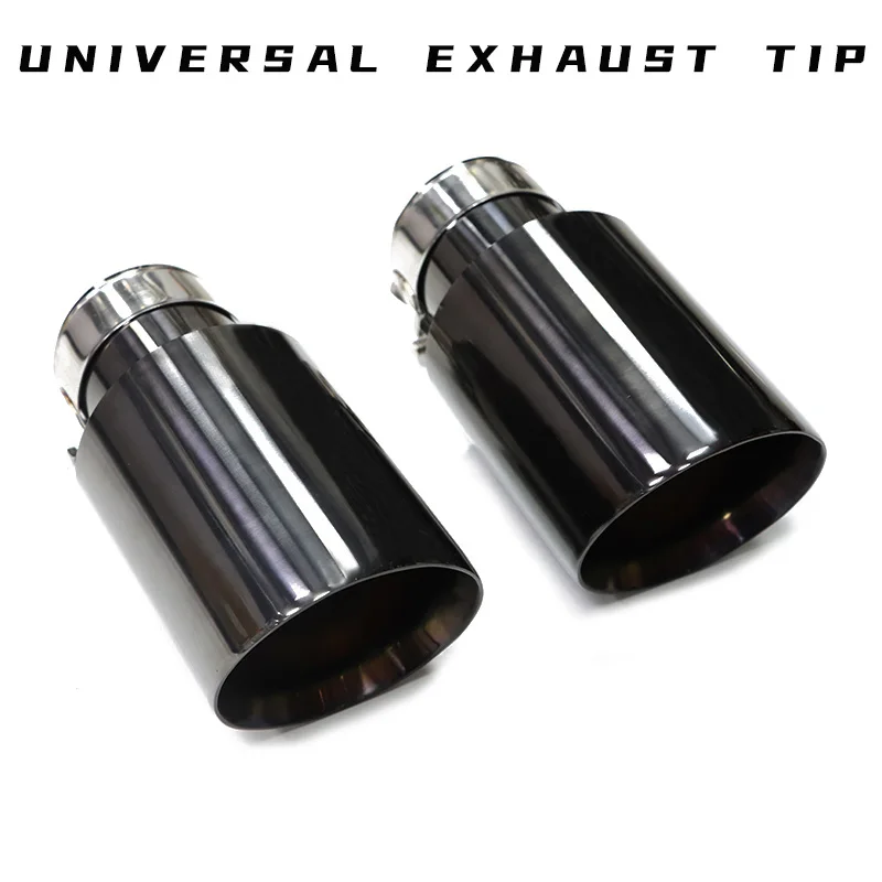 WESEEDOO Car Exhaust Tip Pipe Silencer Universal Stainless Steel Exhaust Tip 60mm-89mm 